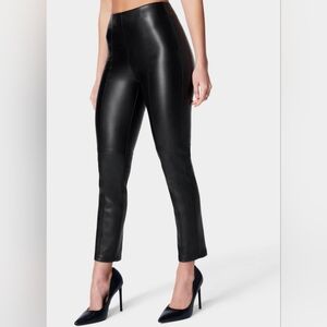 Vegan Leather High Waist Slim Leg Pant size M